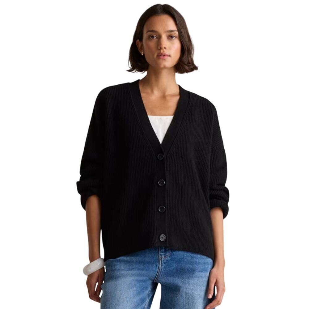EUC Quince Women’s XS Mongolian Cashmere Fisherman Cropped Cardigan Sweater 4877
